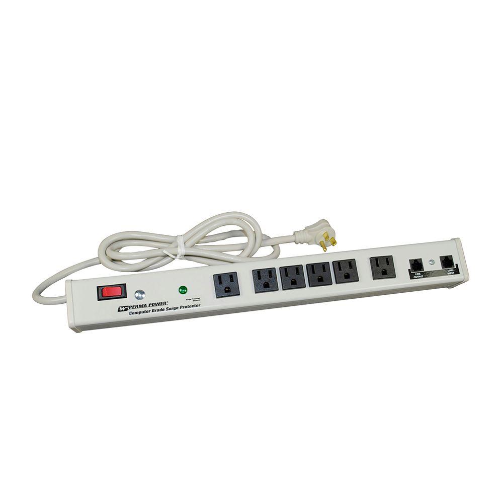 Legrand Wiremold Perma Power 6Outlet 15Amp Computer Grade Surge Strip