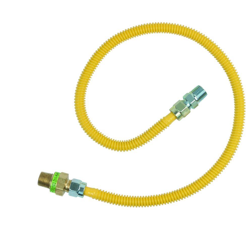 UPC 026613167602 product image for BrassCraft Hoses Safety+PLUS 1/2 in. MIP Excess Flow Valve x 1/2 in. MIP x 36 in | upcitemdb.com