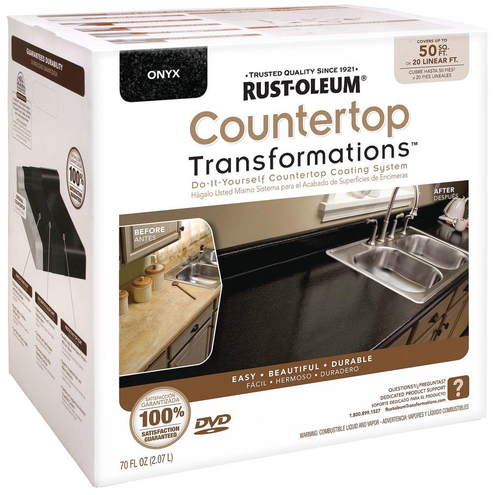 Rust Oleum Transformations 70 Oz Onyx Large Countertop Kit 258284