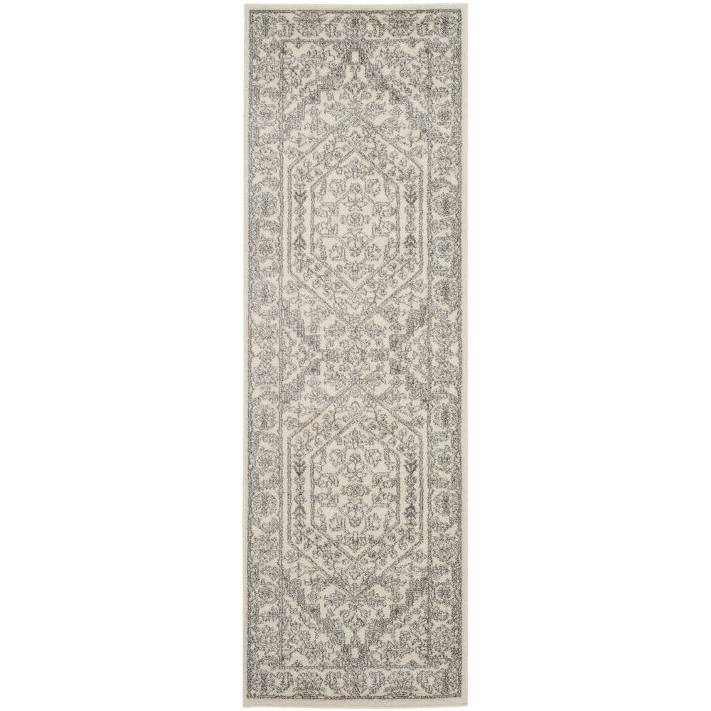 Safavieh Adirondack Ivory/Silver 2 ft. 6 in. x 22 ft. RunnerADR108B222 The Home Depot