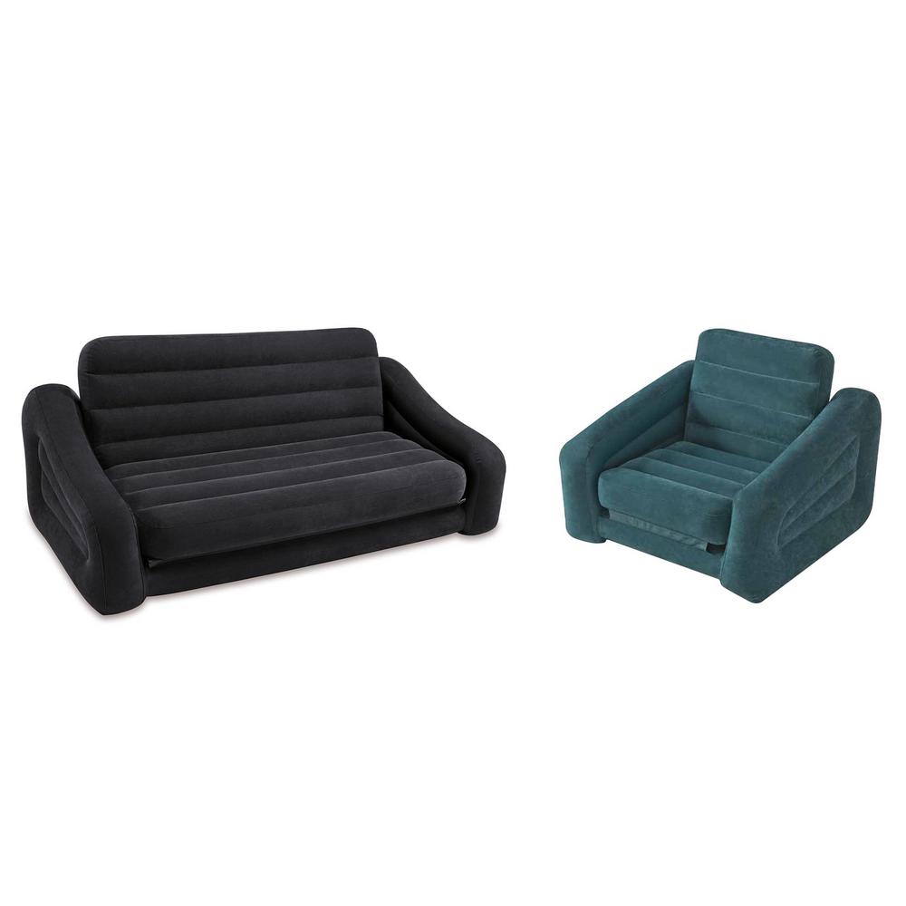 Intex Queen Inflatable Pull Out Sofa Bed Plus Inflatable Pull Out