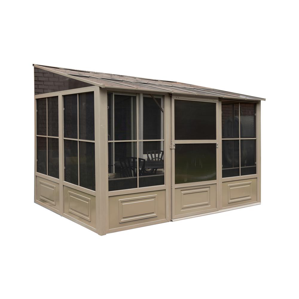 Gazebo Penguin 8 ft. x 8 ft. x 12 ft. Aluminum Add-A-Room ... on Home Depot Pavilion Kits id=20493