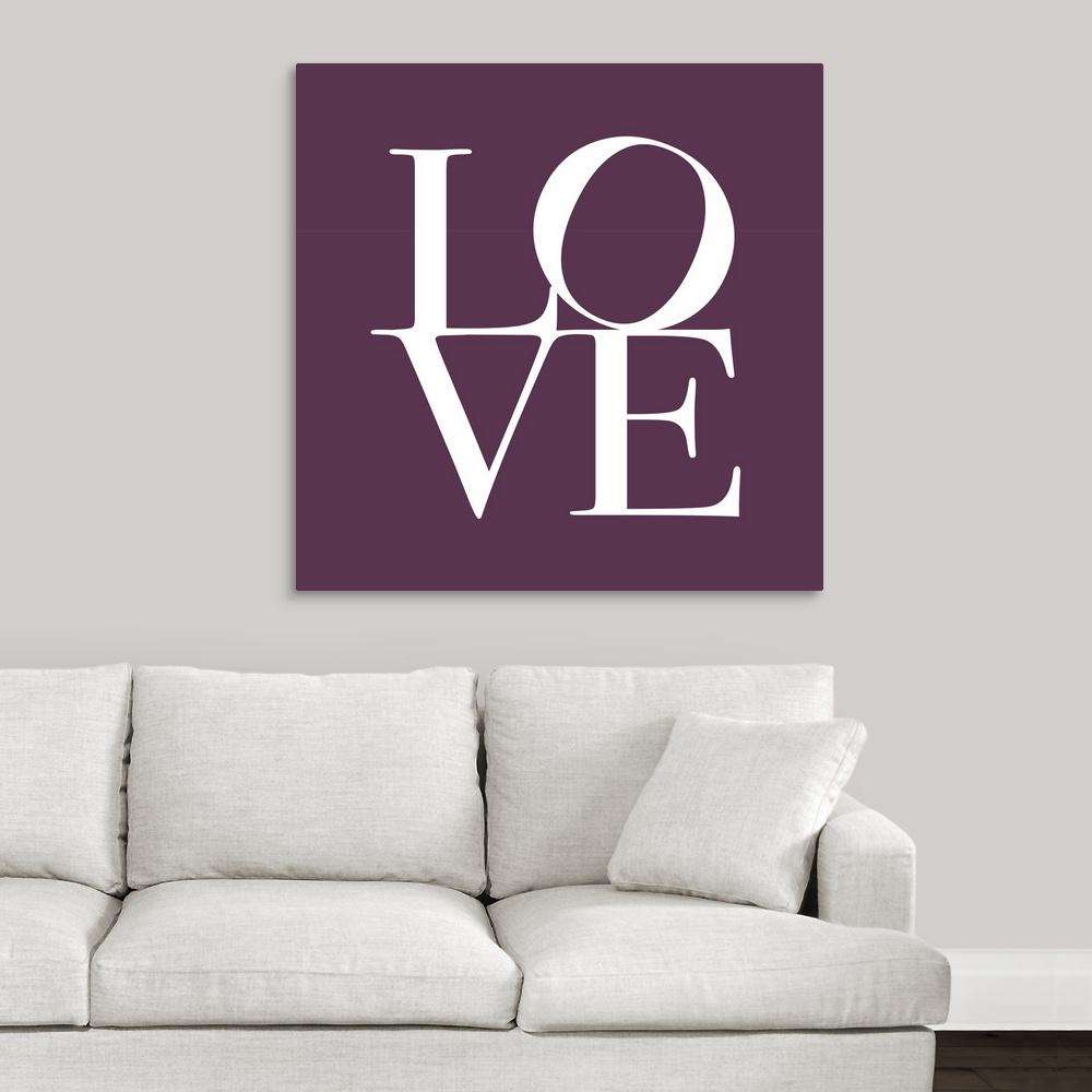 Love In Mullbery Plum By Michael Tompsett Canvas Wall Art