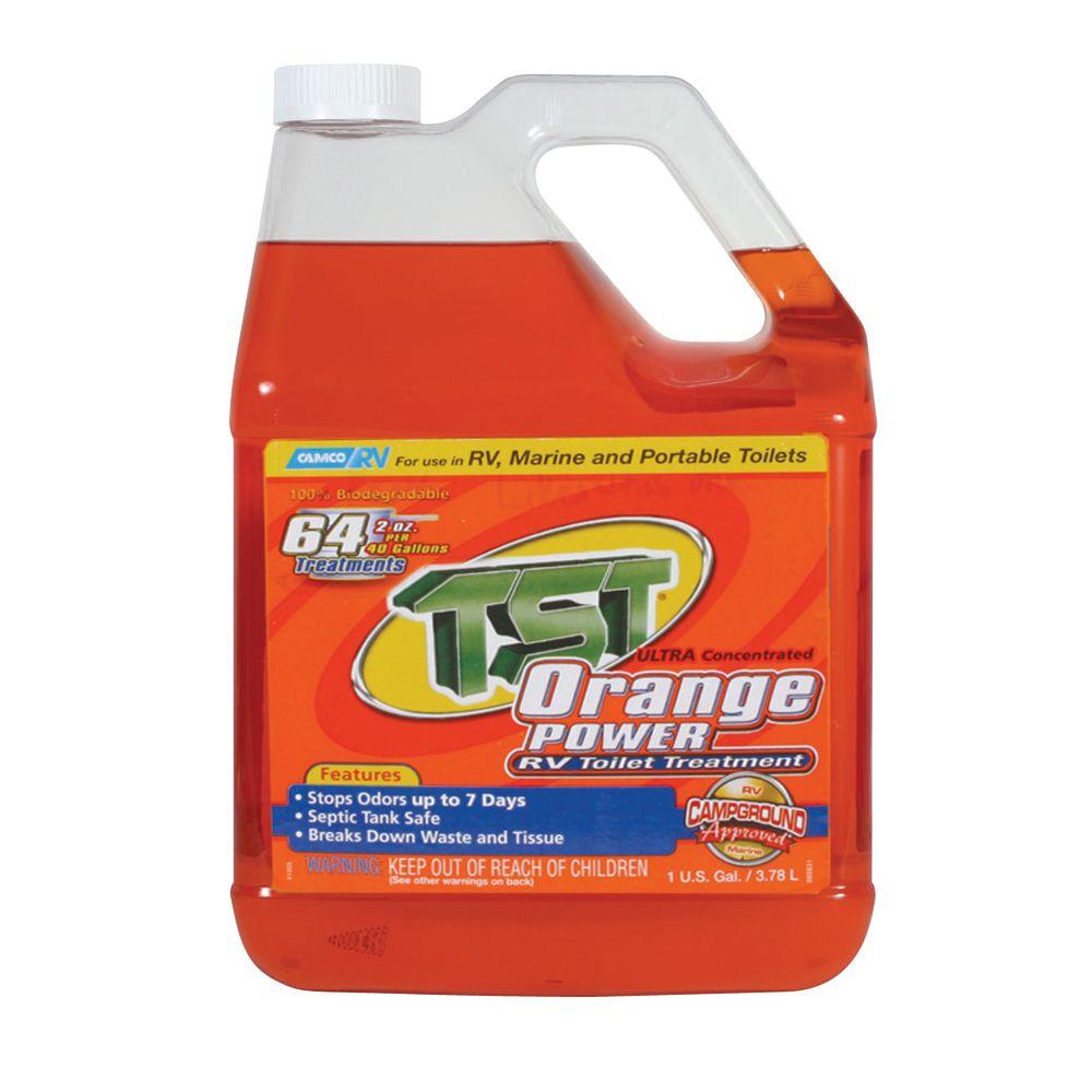 Camco TST 128 oz. Orange Power RV Toilet Treatment-41197 - The Home ... Camco TST 128 oz. Orange Power RV Toilet Treatment-41197 - The Home ...