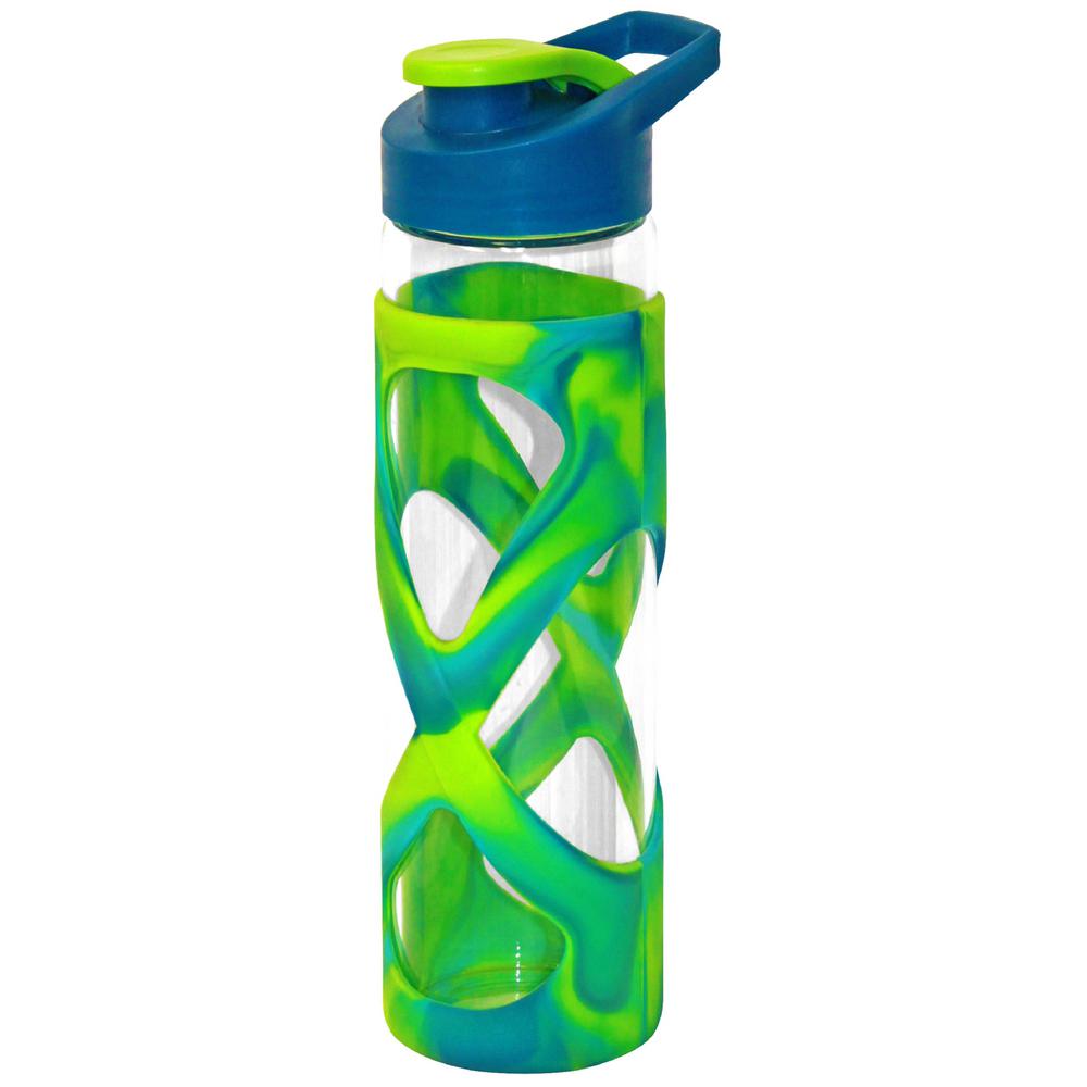 Green Canteen 19 oz. Blue and Green Double Wall Plastic Tritan Hydration Bottle with Crackle