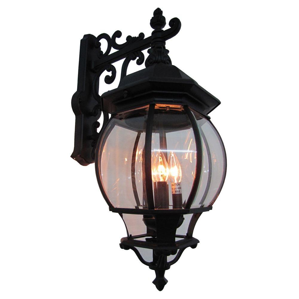 Sergej 4 Light Black Outdoor Wall Lantern Sergej 4 Light Black Outdoor Wall Lantern