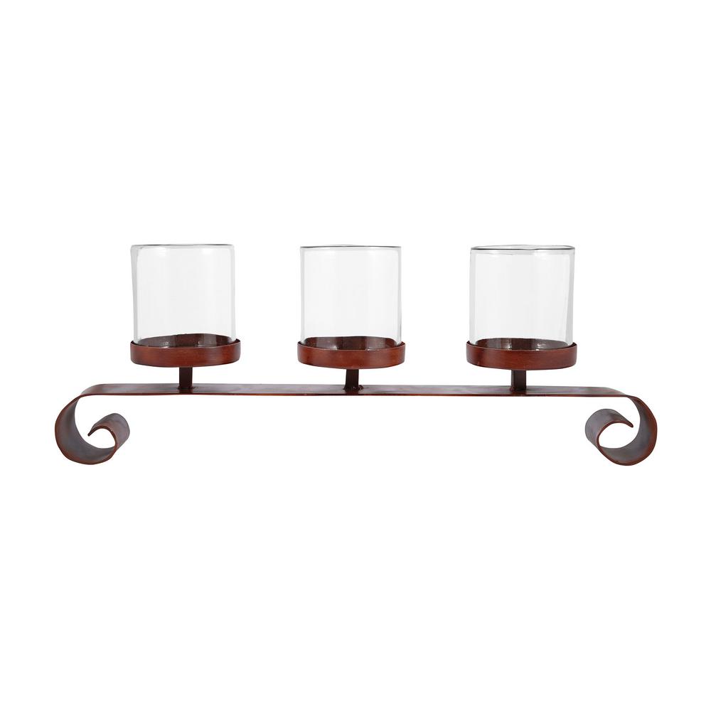 UPC 769072545160 product image for Titan Lighting Tanner 13 in. x 32 in. Montana Rustic Iron and Clear Glass Center | upcitemdb.com