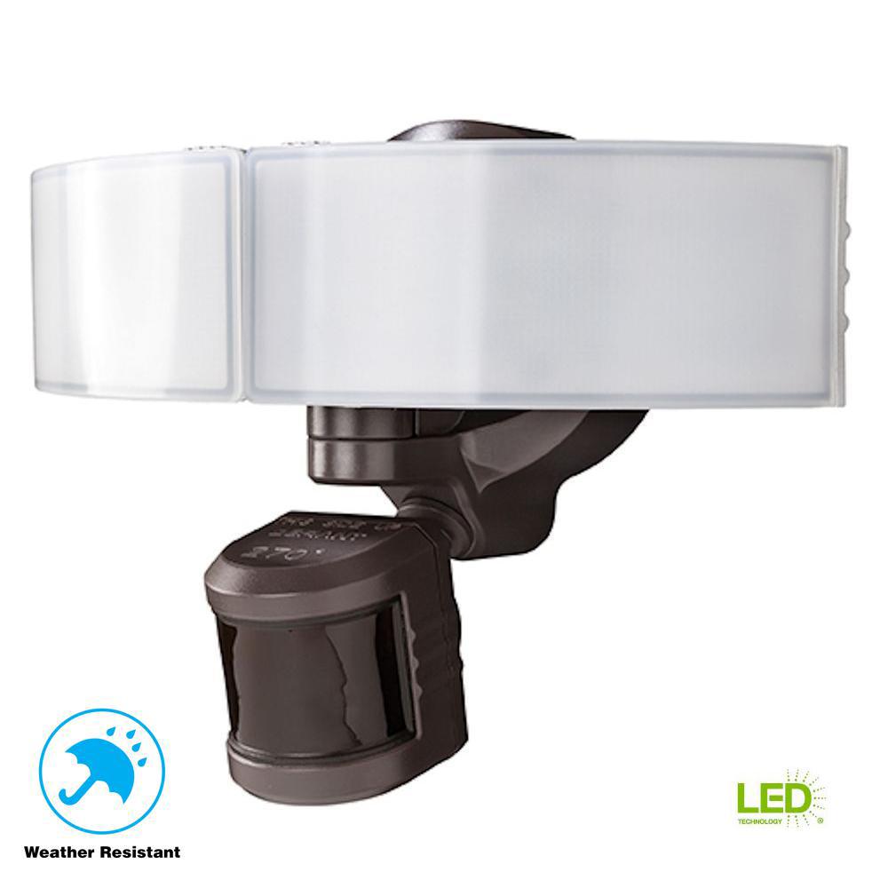 Smart Lighting Home The Depot 270 Degree Bronze Led Bluetooth Motion Outdoor Security Light