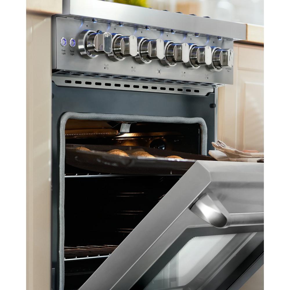 Cosmo 30 in. 4.55 cu. ft. Commercial Gas Range with Convection Oven in Stainless Steel with