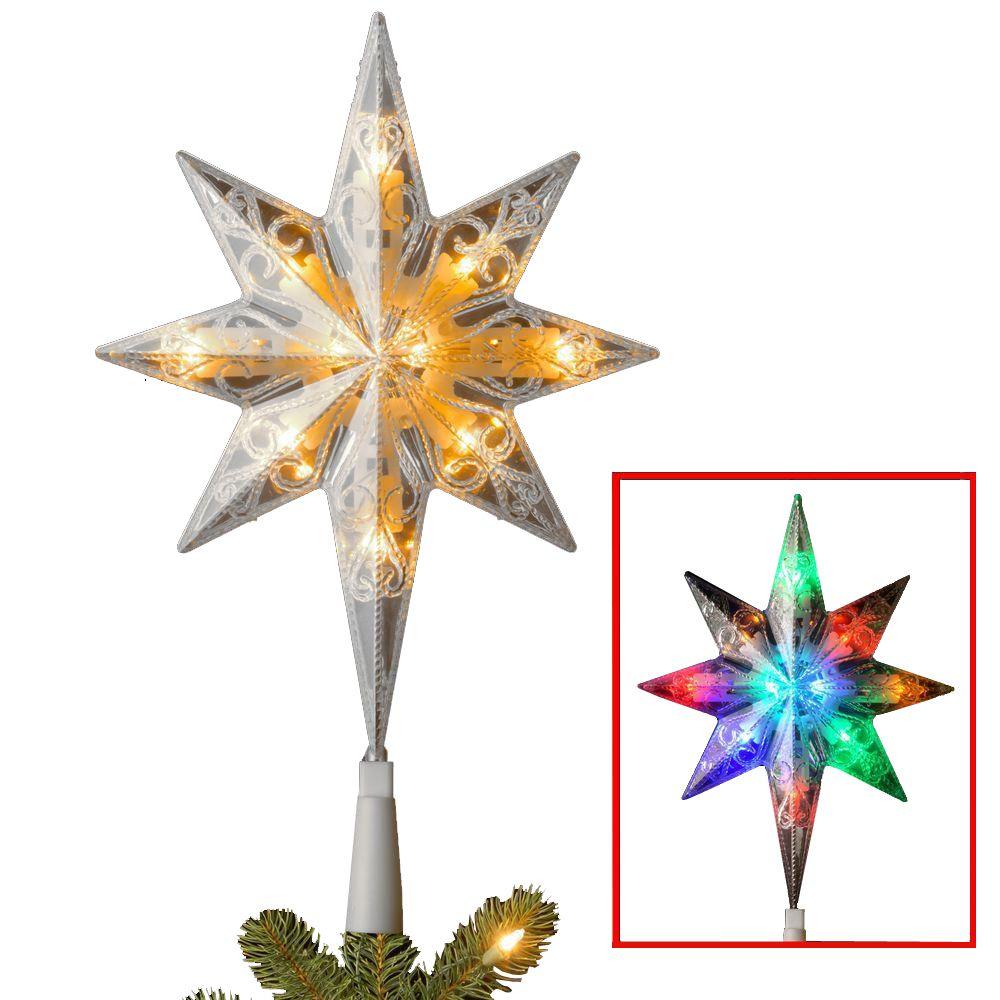 ~Battery~LED LIGHT UP COLOR CHANGING STAR CHRISTMAS TREE TOPPER~NEW
