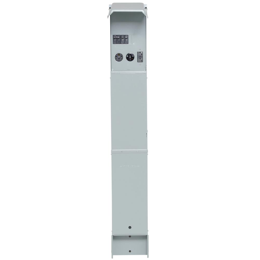 Rv Earth Burial Pedestal With 50 Amp And 30 Amp Rv Receptacles And A 20 Amp Gfci