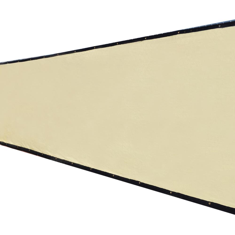 FENCE4EVER 58 in. x 50 ft. Beige Privacy Fence Screen Plastic Netting Mesh Fabric Cover with