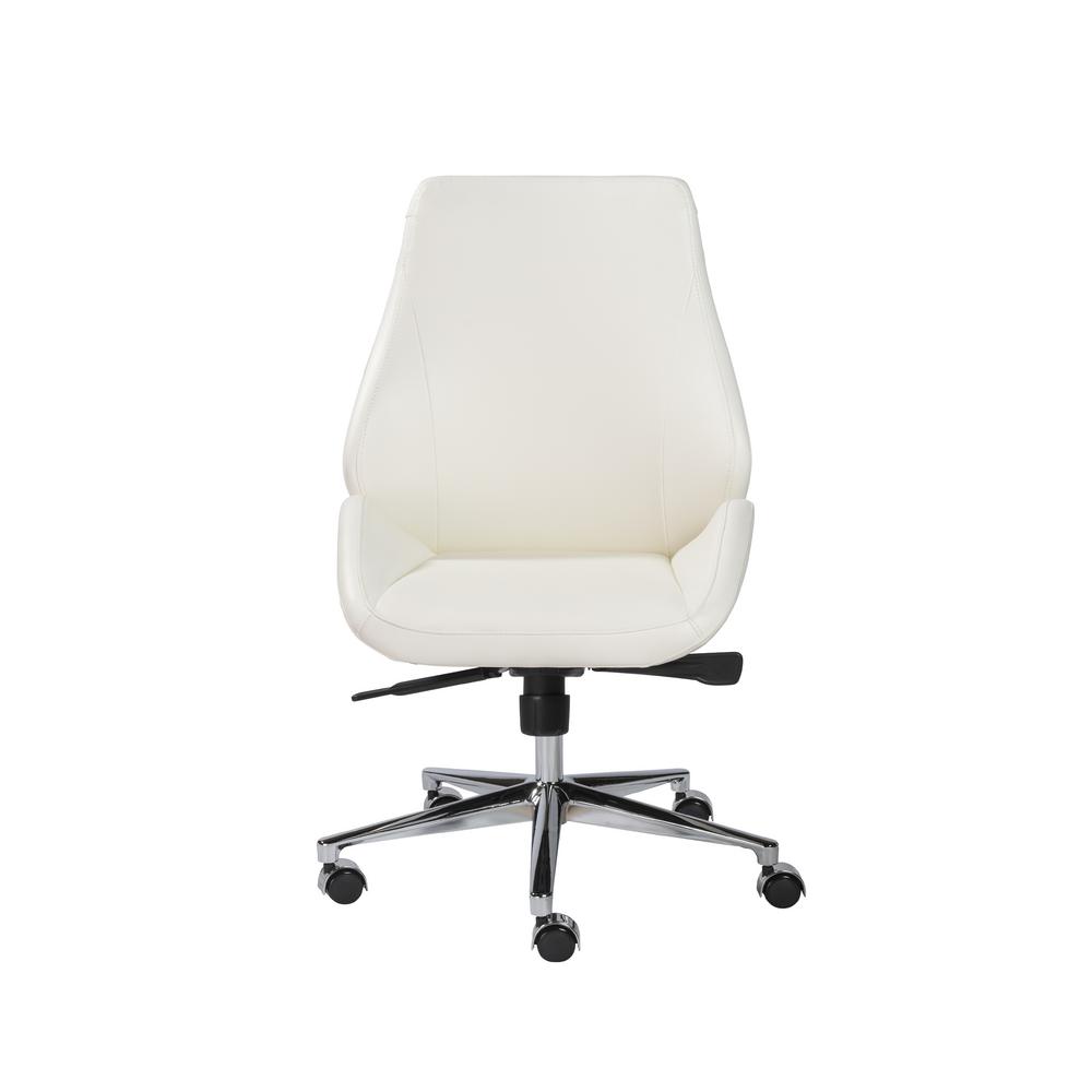 Eurostyle Bergen Armless Low Back Office Chair 00470wht The Home Depot