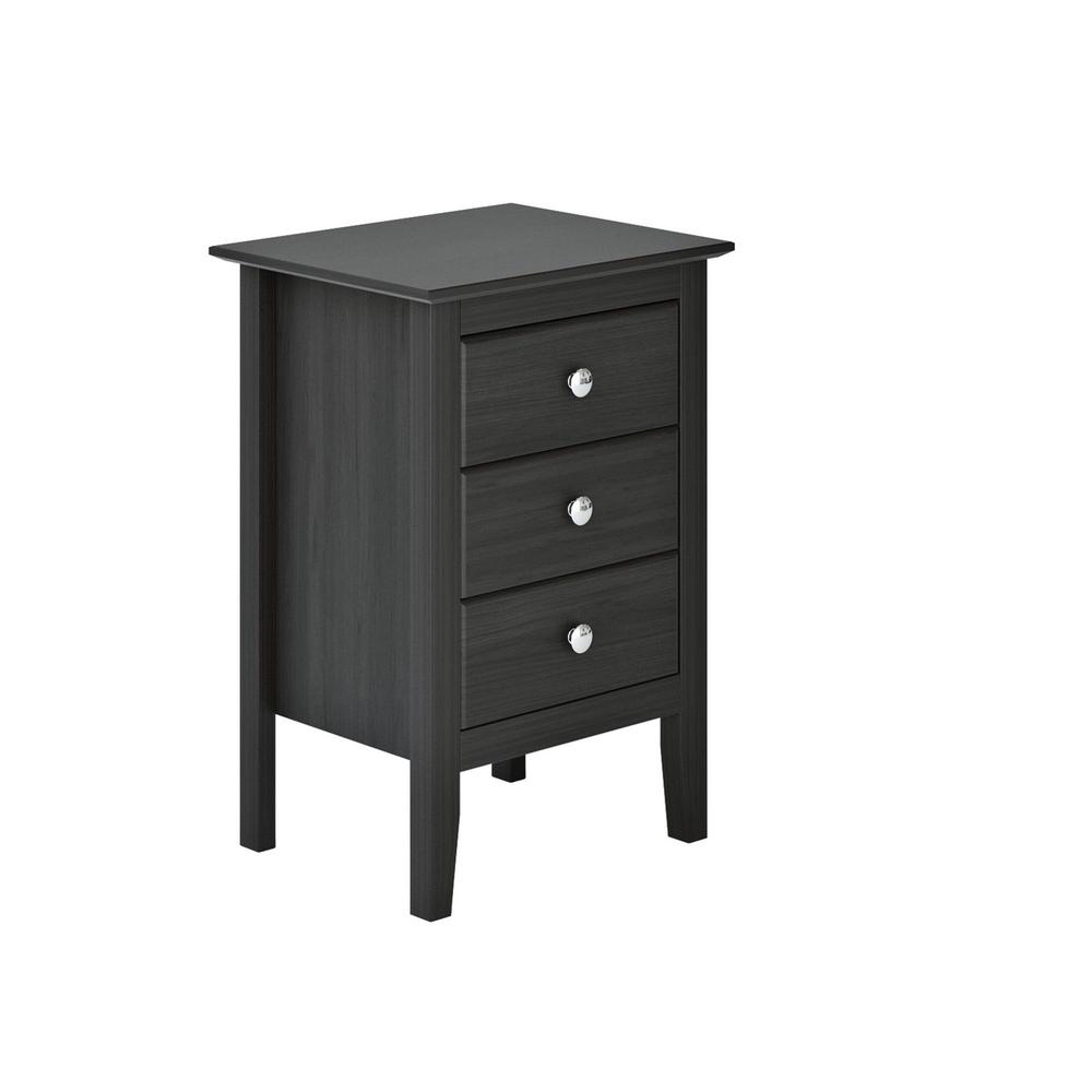 Adeptus Usa Easy Pieces 3 Drawer Espresso Nightstand 77245 The Home Depot