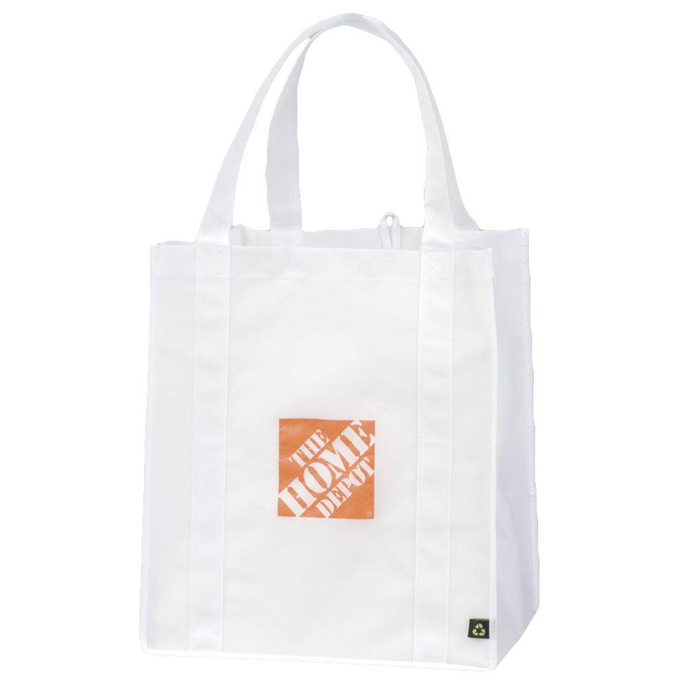The Home Depot Large 10 in. Drop Handle Recyclable Tote Bag142433500