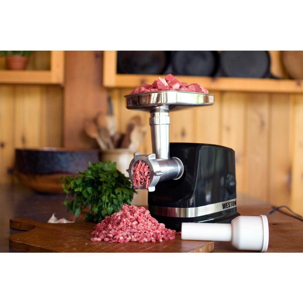 Weston 5 500 W Black Electric Meat Grinder with Sausage Stuffing Kit331101W The Home Depot
