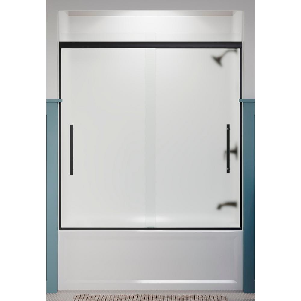 KOHLER Elmbrook 59.625 in. x 61.5625 in. Frameless Sliding Bathtub Door