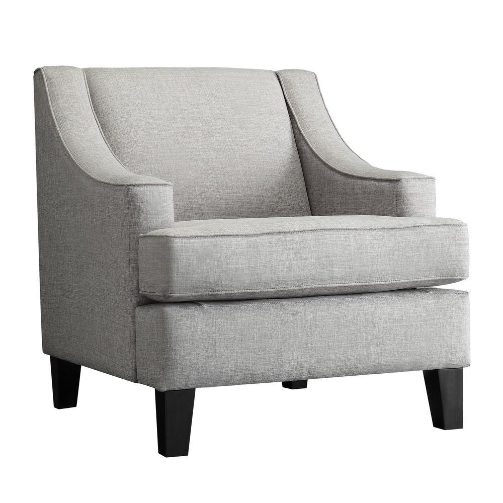 HomeSullivan Watson Grey Linen Arm Chair409993GL1CHR The Home Depot