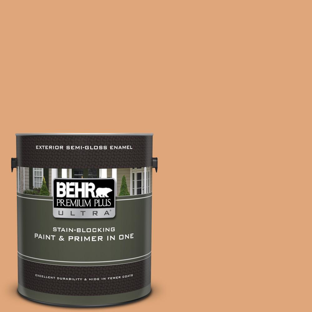 BEHR Premium Plus Ultra 1 gal. 280D4 Caramel Sundae SemiGloss Enamel