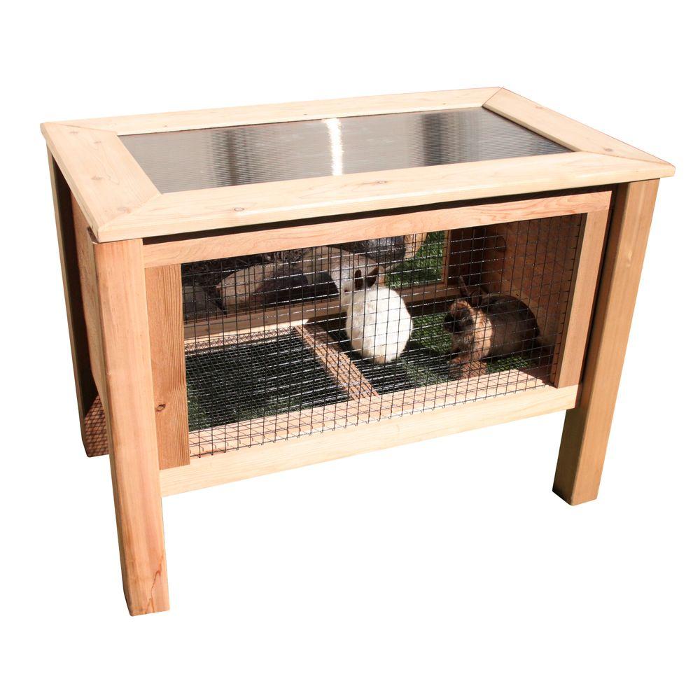 TRIXIE 3.4 ft. x 1.7 ft. x 3.2 ft. Medium Rabbit Enclosure with Sloped