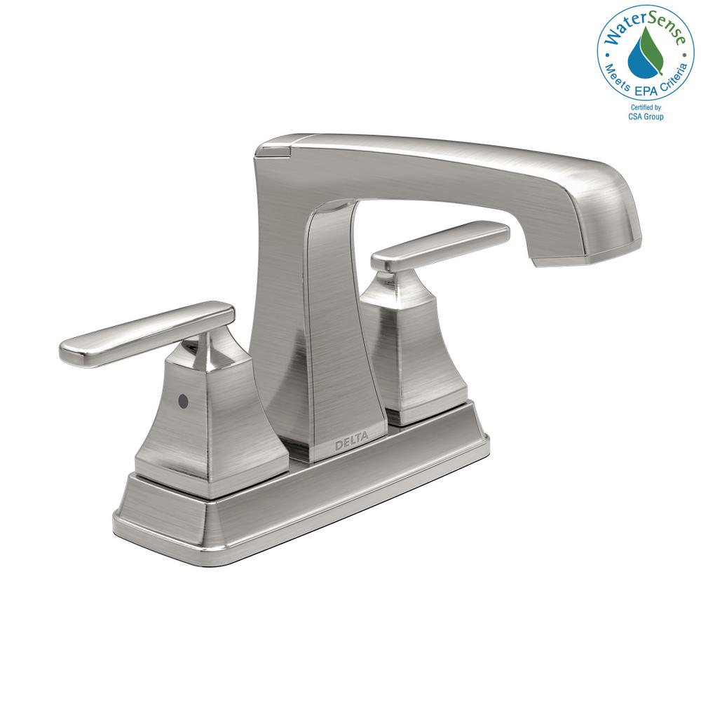 Delta Ashlyn 4 In Centerset 2 Handle Bathroom Faucet With Metal