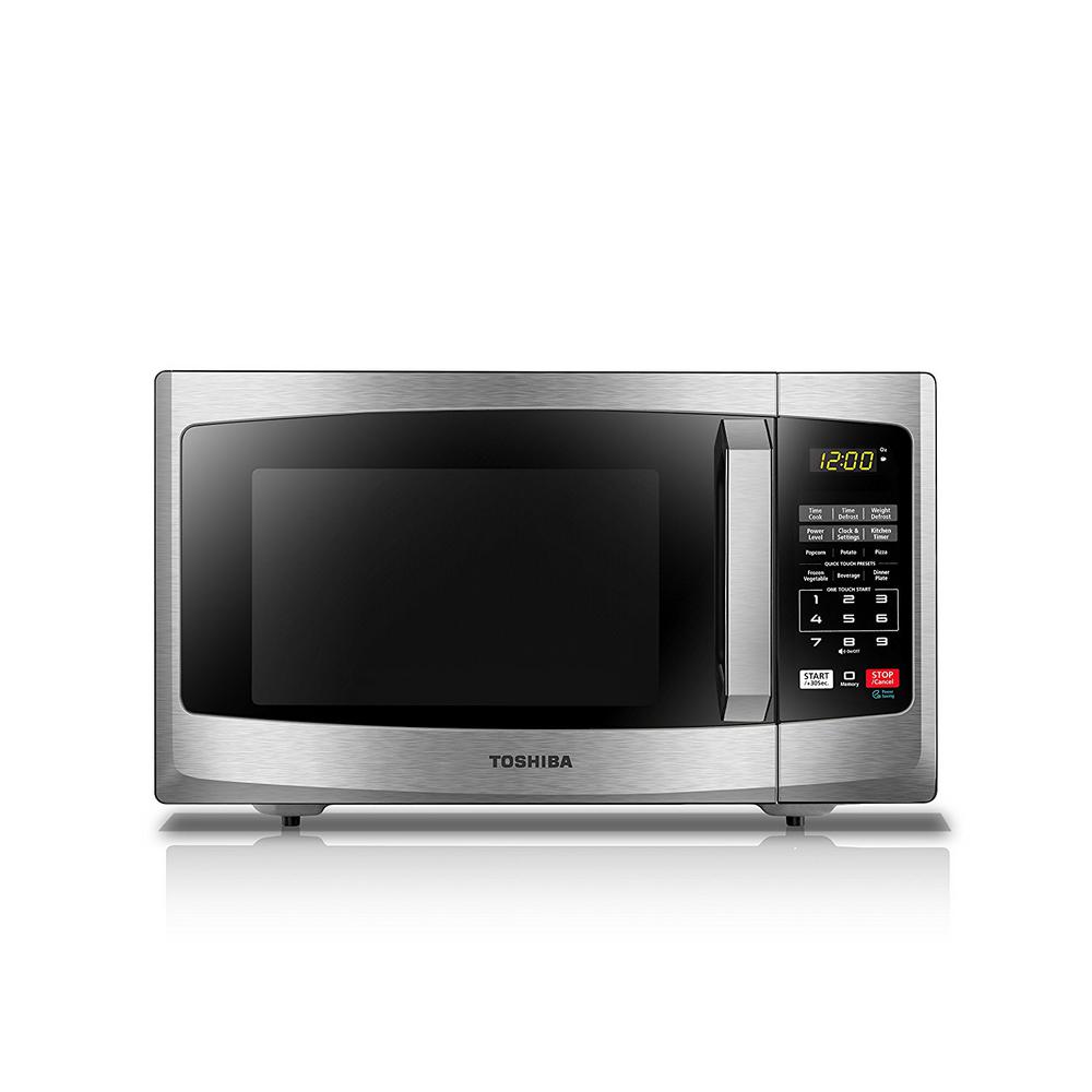 Toshiba 0.9 cu. ft Countertop Small Microwave in Stainless Steel-ML2