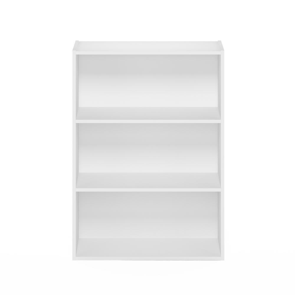 Furinno Pasir 31.5 in. White 3-Shelf Etagere Bookcase