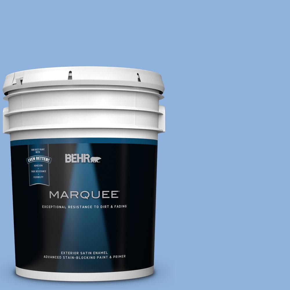BEHR MARQUEE 5gal. 580B5 Cornflower Blue Satin Enamel Exterior Paint