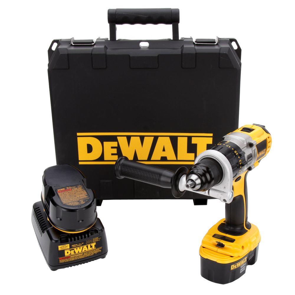 Dewalt 18 Volt Xrp Ni Cd Cordless Drilldriver With 2 Batteries 24ah 1 Hour Charger And Case 1657