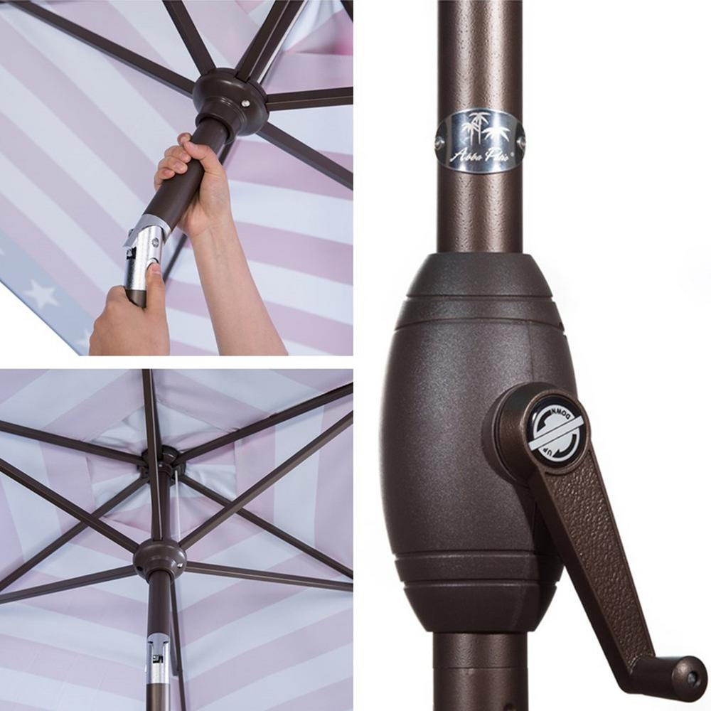 Abba Patio 9 Ft Aluminum Market Push Tilt And Crank Patio Umbrella In Striped Flag Ap9386ctsf The Home Depot