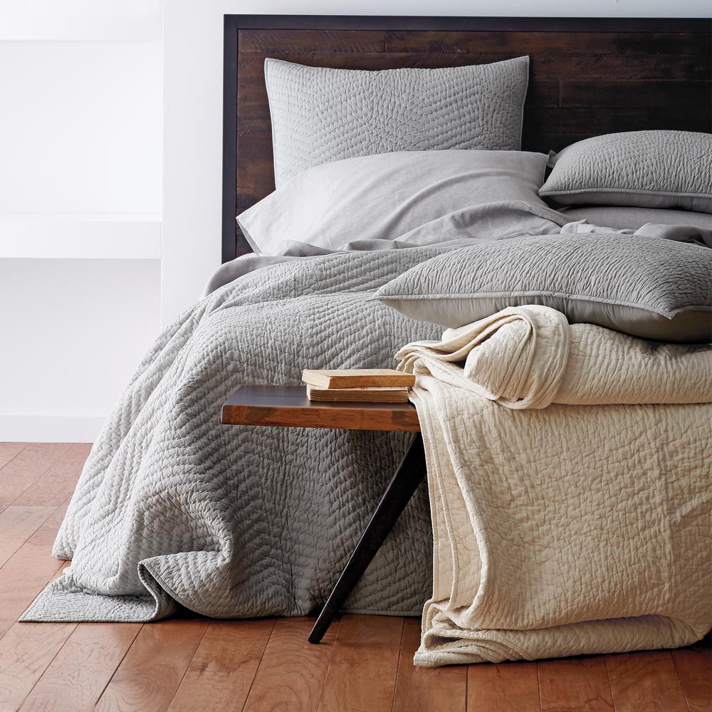 The Company Store Company Cotton Gray Solid Full/Queen QuiltC3A3FQ