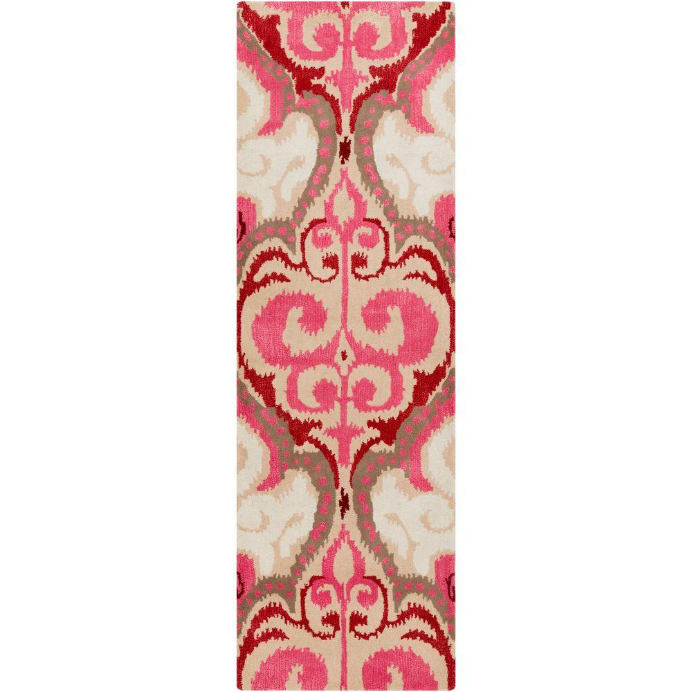 Pink Southwestern Runner 1 2 Area Rugs The Home Depot Nelson Hot Pink 2 Ft 6 In X 8 Indoor Rug Runner