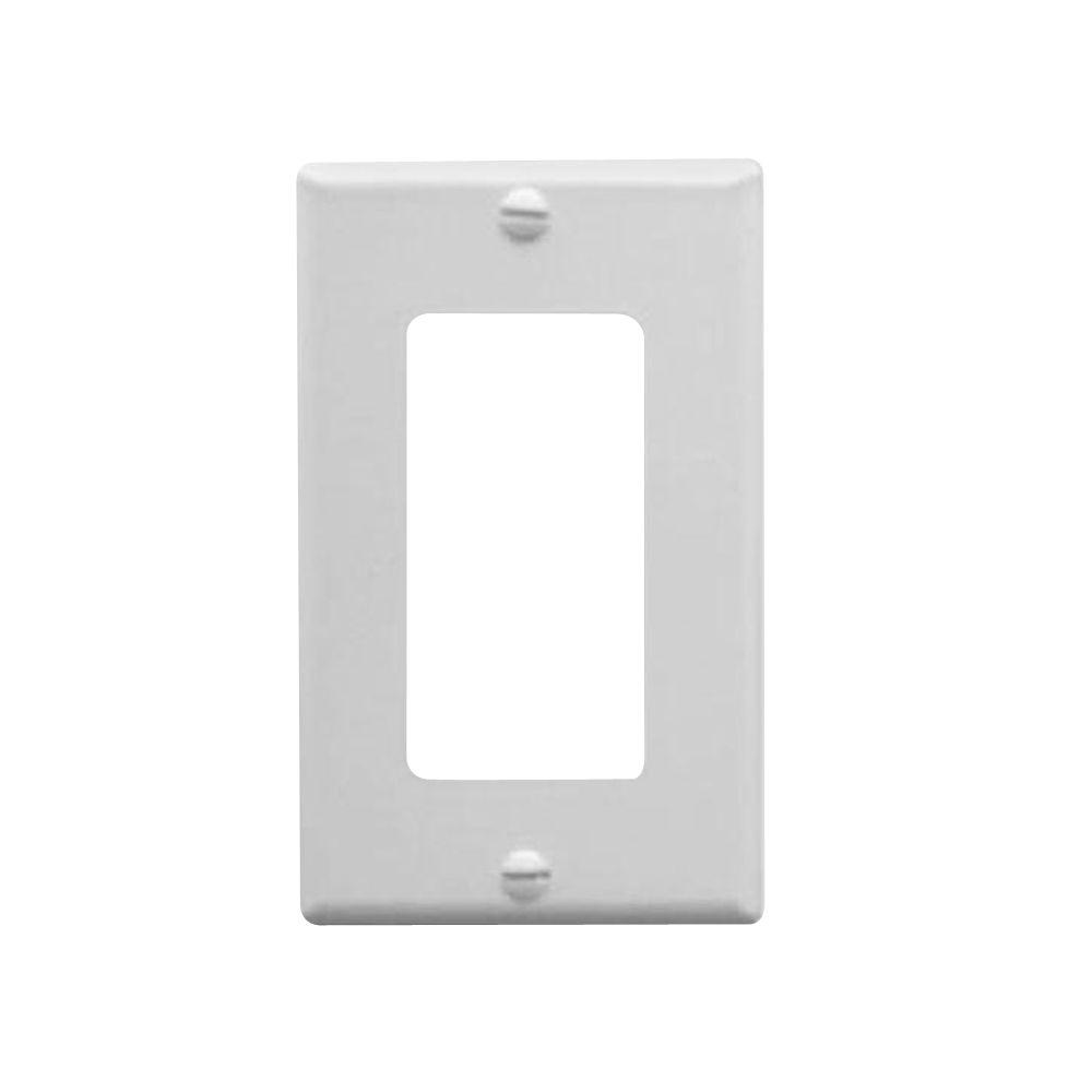 Icc 1 Gang Wall Switch Plate - White-icc-ic107f3cwh - The Home Depot