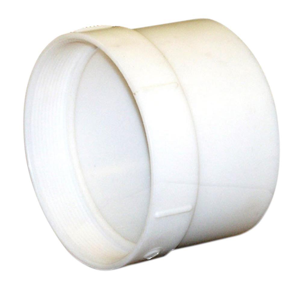NDS 4 in. PVC Sewer and Drain Hub x FPT Adapter4P11 The Home Depot