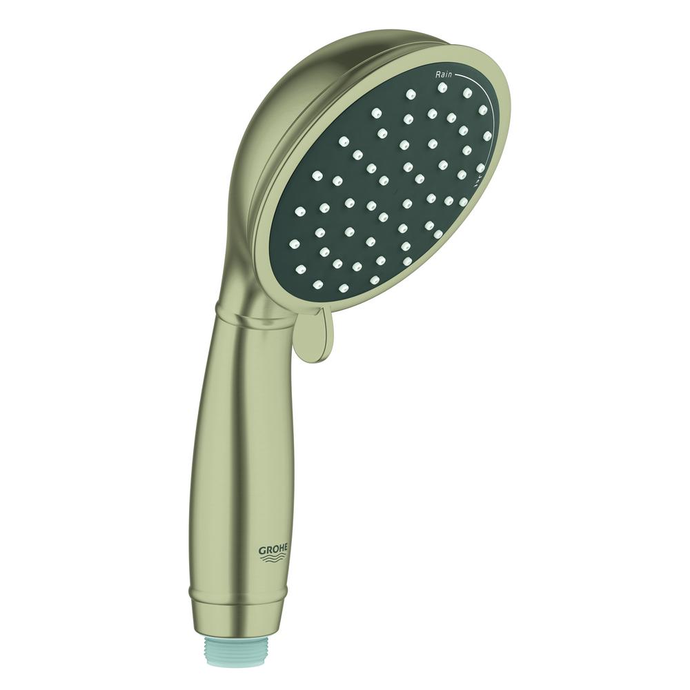 GROHE Tempesta Rustic 100 2Spray 4 in. Speed Clean Handheld Showerhead in Brushed Nickel