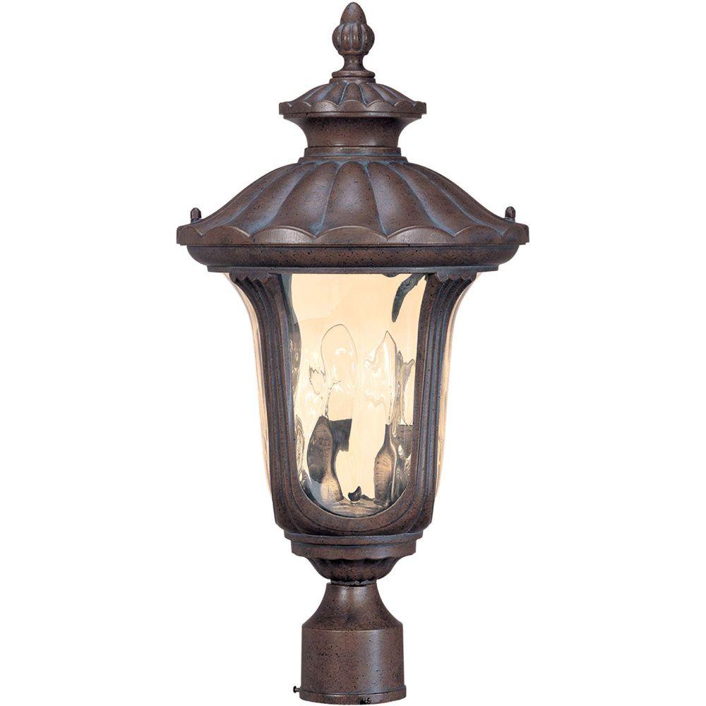 Glomar Post Lighting Outdoor The Home Depot 2 Light Outdoor Fruitwood Mid Size Post Lantern