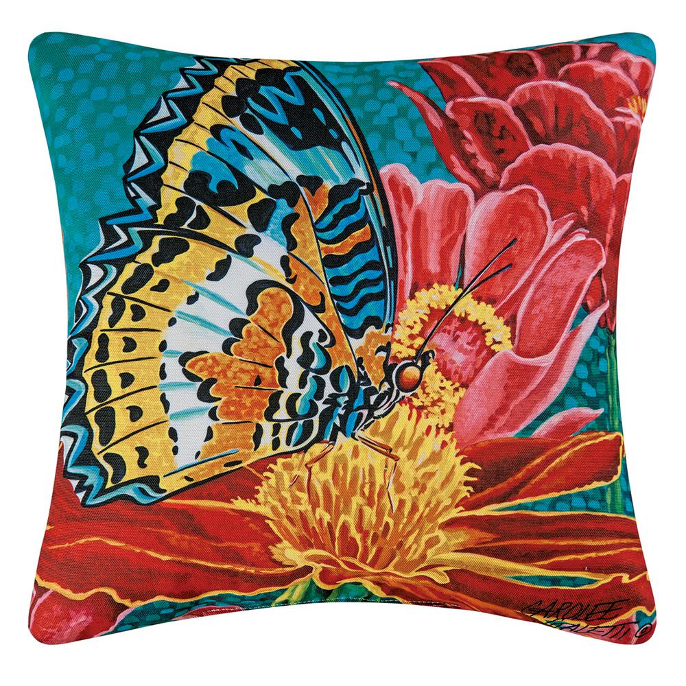 UPC 008246078500 product image for C&F HOME Blue Butterfly Indoor/Outdoor 18 in. x 18 in. Standard Throw Pillow | upcitemdb.com
