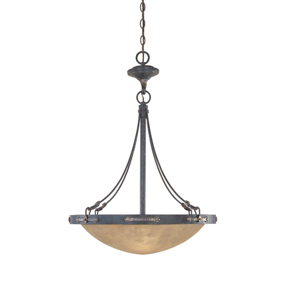 Designers Fountain El Paso 3Light Weathered Saddle Hanging Pendant