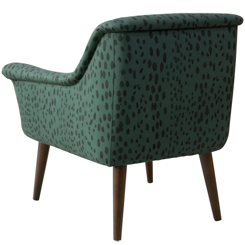 Skyline Furniture Linen Leopard Emerald Modern Armchair Linen Leopard Emerald Modern Armchair By Skyline Furniture