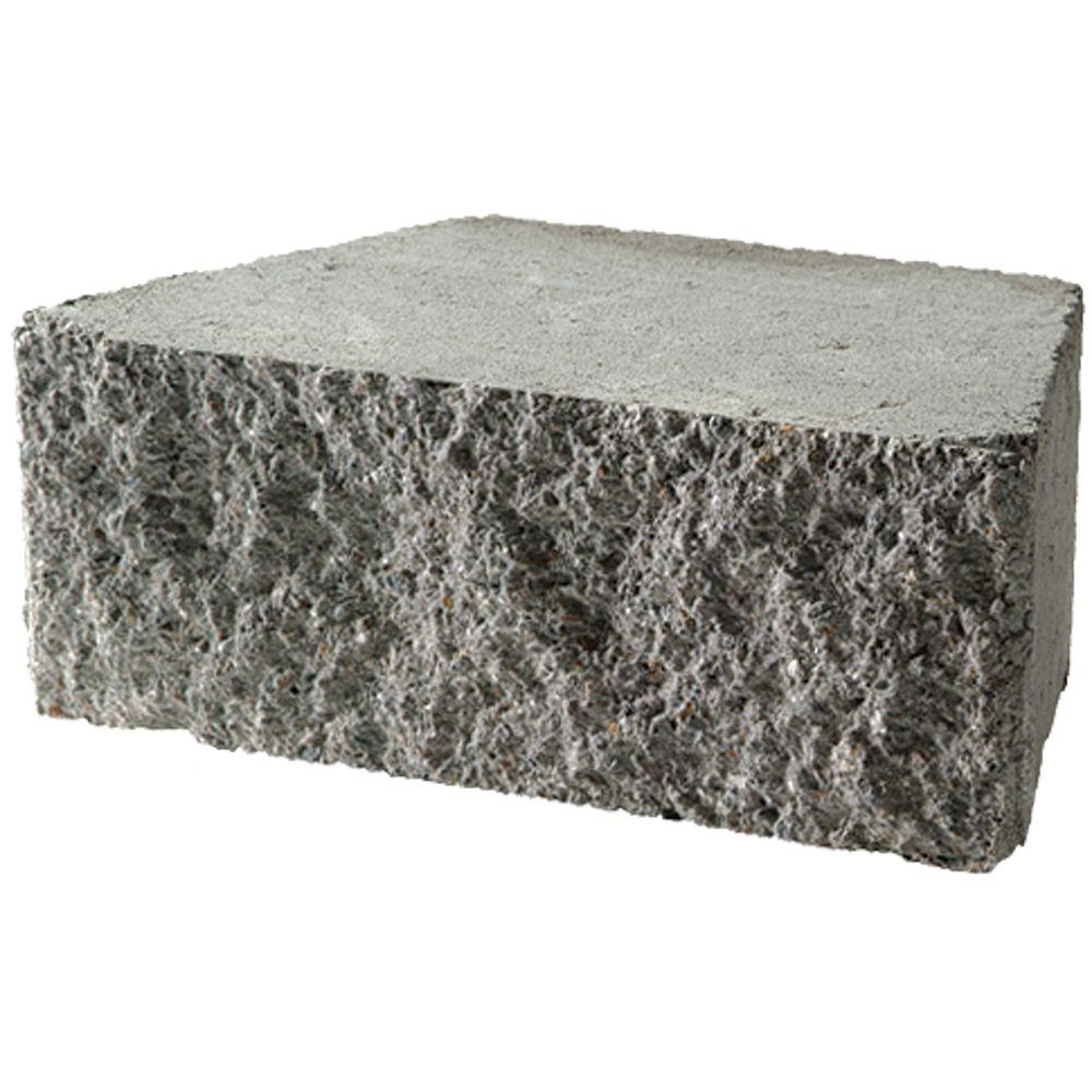 6 In X 16 In Flat Face Gray Concrete Garden Wall Block M0616MAFF001   Gray Garden Wall Blocks M0616maff001 64 300 