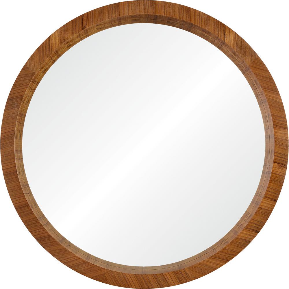 Brown Ren Wil Round Wall Mirror Wall Mounted Mirrors Home Kitchen Wudfurniture Com