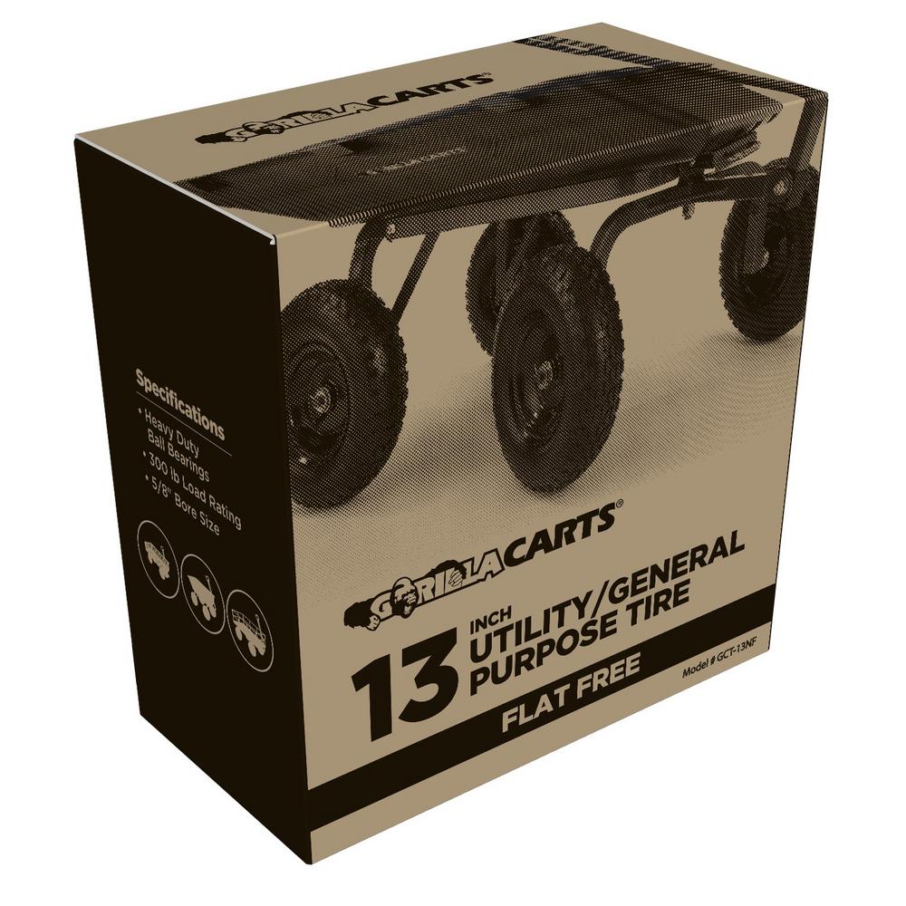 13 in. No Flat Replacement Tire for Gorilla Carts Outdoor Carts