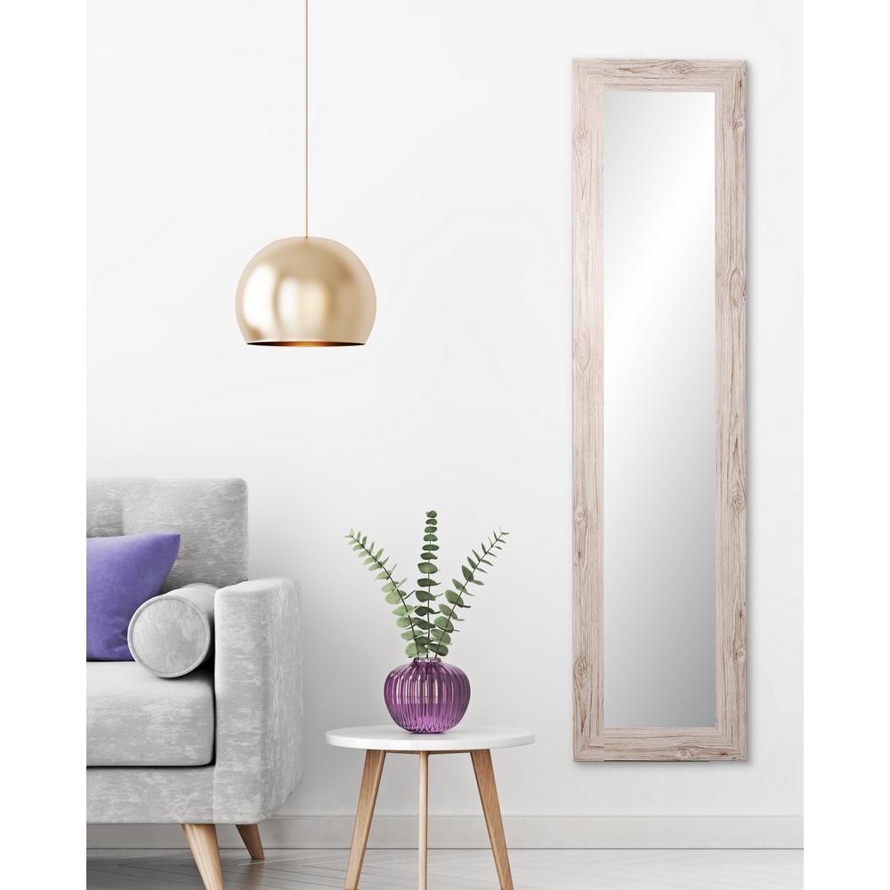 Oyster Grain White Full Length Framed Mirror Bm8thin The Home Depot Oyster Grain White Full Length Framed Mirror