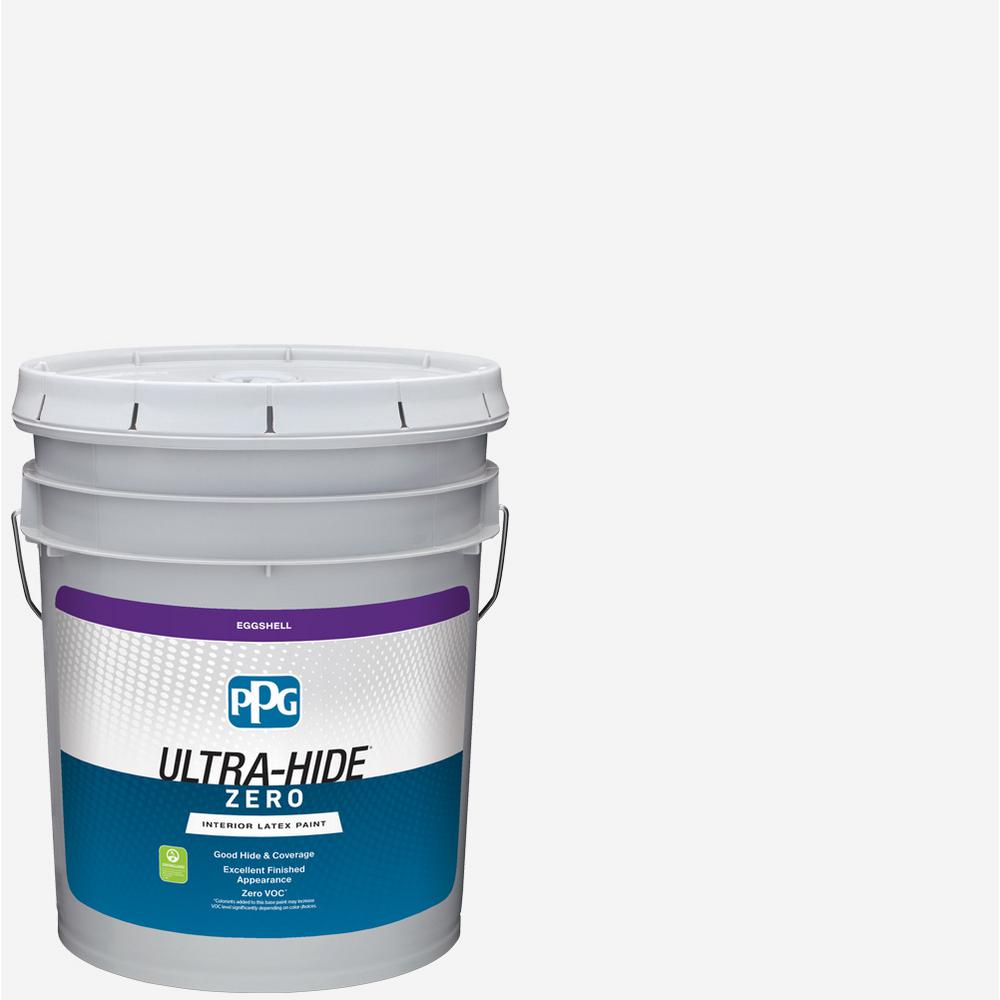 Ppg Ultra Hide Zero 5 Gal Pure White Base 1 Eggshell Interior Paint