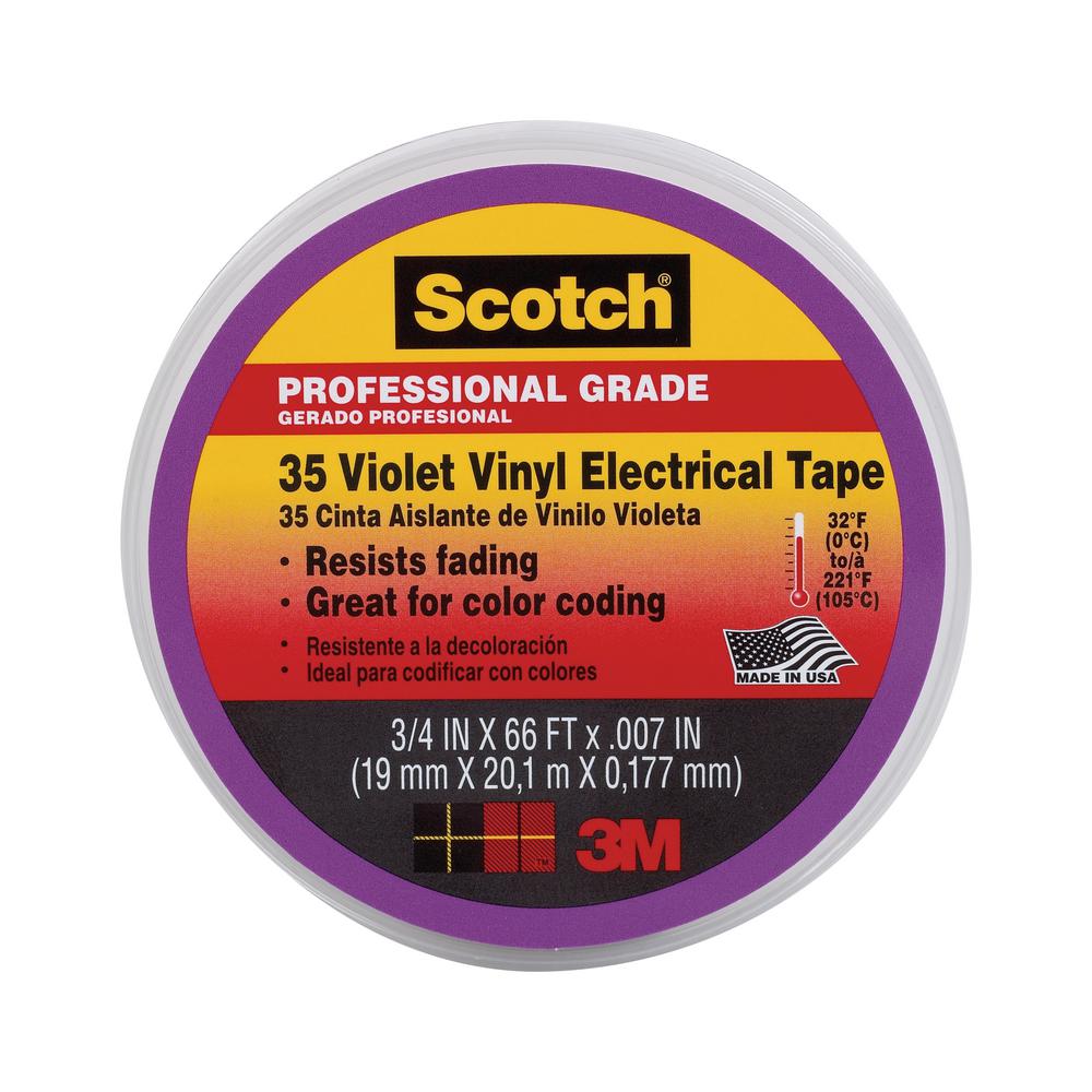 Tape general purpose electrical tape 3//4/" x 66 Ft 10 rolls multicolor