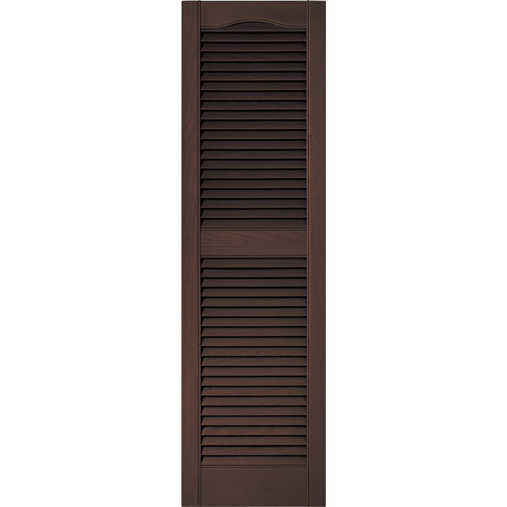 Brown - Vinyl - Exterior Shutters - Doors & Windows - The Home Depot