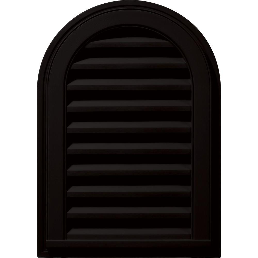 Builders Edge 14 in. x 22 in. Round Top Gable Vent in 