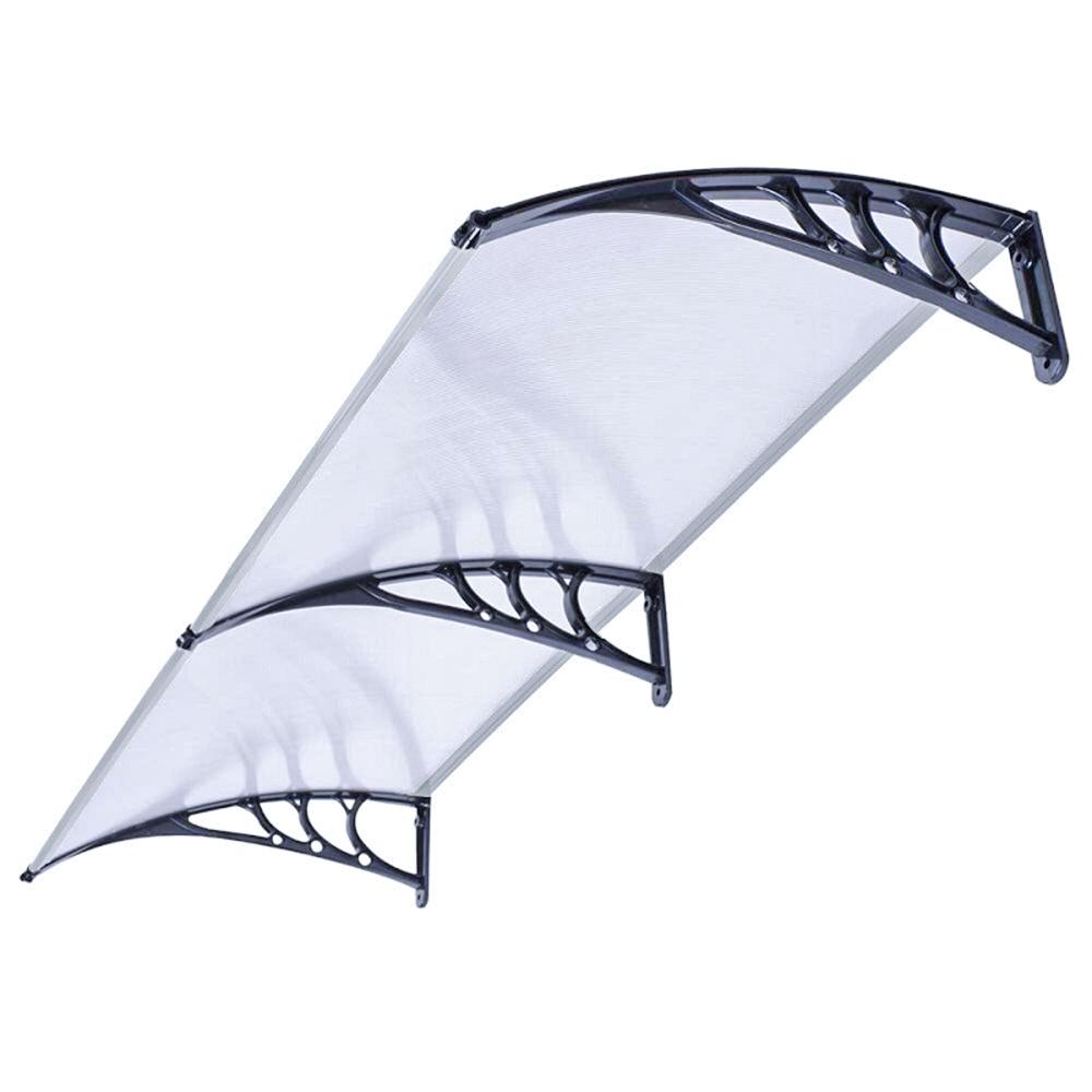 ALEKO 6.5 ft. Polycarbonate Window/Entry Awning in WhiteDC40X80BKHD The Home Depot