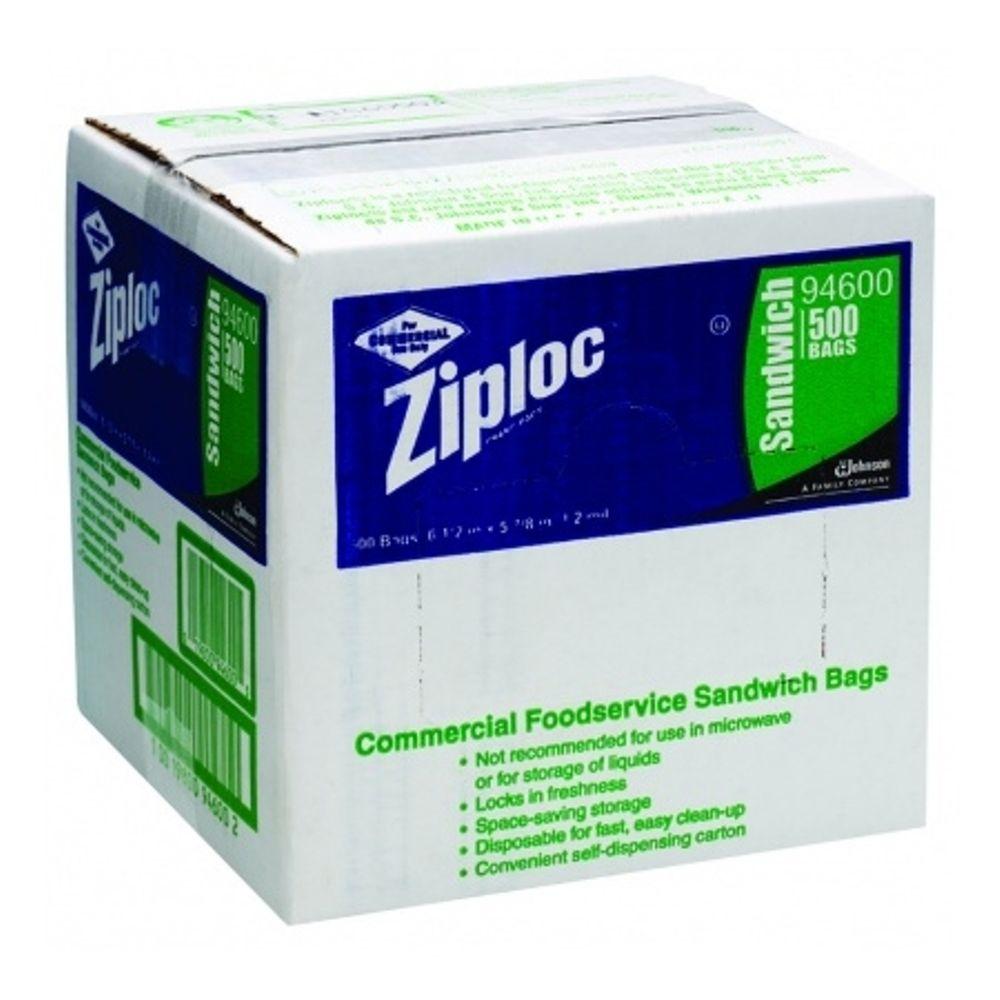 Ziploc Commercial Foodservice Sandwich Bags, 1.2 Mil, 61/2 in. x 6 in