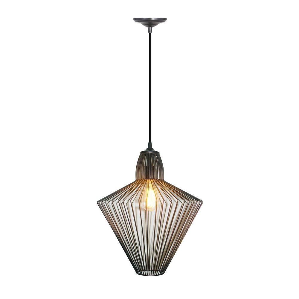 Worth Home Products Hardwired Pendant Series 1Light Brushed Bronze